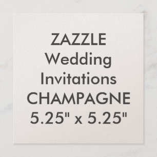 CHAMPAGNE 110lb 5,25" Square Wedding Einladungen