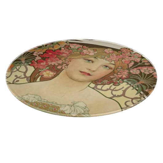 Champagne Alphonse Mucha Cutting Board Schneidebrett (Ecke)