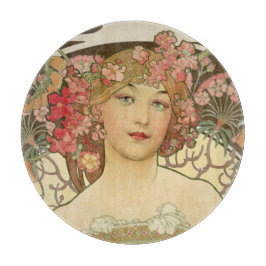 Champagne Alphonse Mucha Cutting Board Schneidebrett