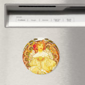 Champagne, Alphonse Mucha -Magnet Magnet (In Situ (Geschirrspüler))