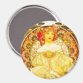 Champagne, Alphonse Mucha -Magnet Magnet (Vorderseite/Rückseite)