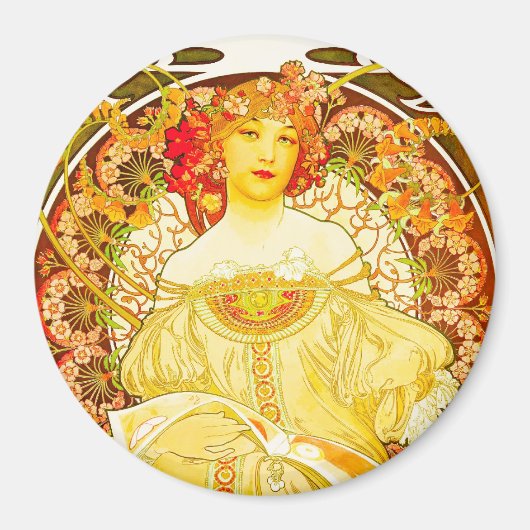Champagne, Alphonse Mucha -Magnet Magnet (Vorne)