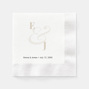 Champagne Ampersand Benutzerdefinierter Cocktail Serviette