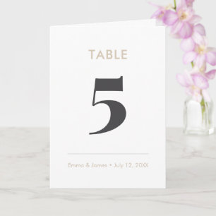 Champagne Ampersand Tischnummer (gefaltet)