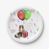 Champagne and Confetti New Years Pappteller (Vorderseite)