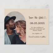 Champagne arch photo wedding Save the Date card (Vorderseite)