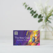 Champagne Artistic Rendering | Paint Strokes Visitenkarte (Stehend Vorderseite)