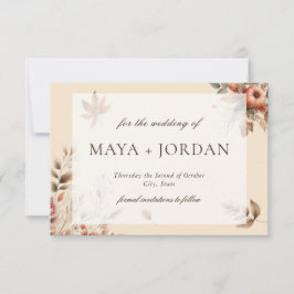 Champagne Autumn Pumpkin Harvest Save the Date