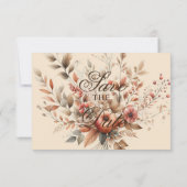 Champagne Autumn Pumpkin Harvest Save the Date (Rückseite)