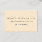 Champagne Bakery Baker Konditorei Koch Vanilla Mac Visitenkarte (Rückseite)