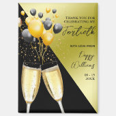 Champagne & Balloons 40. Geburtstag Magnet (Vorderseite)