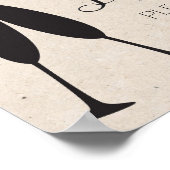 Champagne Bar Wedding Sign Poster (Ecke)