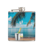 Champagne Beach Flask Flachmann (Vorderseite)