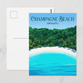Champagne Beach Vanuatu Postkarte (Vorne/Hinten)
