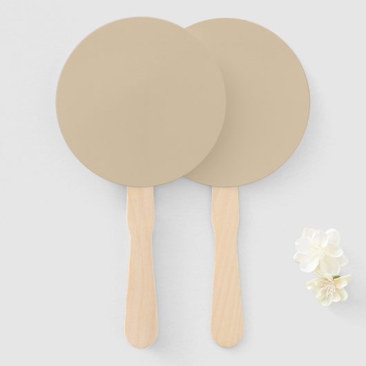 Champagne Beige Fächer (Vorne und Hinten)