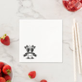 Champagne Birthday Bow Initials Serviette (Beispiel)