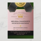 Champagne Birthday, Sip Sip Hooray, Surprise Einladung (Vorderseite)