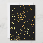 Champagne Black Gold Brunch & Bubbly Brautparty Einladung (Rückseite)