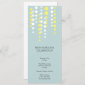 Champagne-Blase blaues modernes Einladung (Vorne/Hinten)