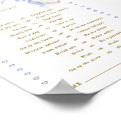 Champagne Blaues Schleifen-Would-She-Rather-Spiel  Poster (Ecke)