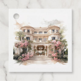 Champagne & Blush Altes Geld Europäische Villa Hoc Geschenkanhänger