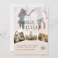 Champagne Blush FOTO Save the Date QRcode Website