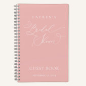 Champagne Blush Modernes Brautparty Gästebuch Notizblock (Vorderseite)