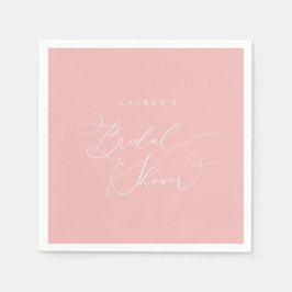 Champagne Blush Modernes Brautparty Serviette