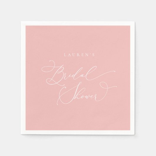 Champagne Blush Modernes Brautparty Serviette (Vorderseite)