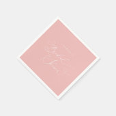 Champagne Blush Modernes Brautparty Serviette (Ecke)