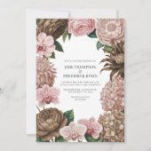 Champagne Blush, Oyster Pink & Latte Beige Wedding Einladung (Vorderseite)