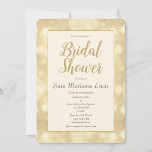 Champagne Bokeh Bridal Dusche Einladung