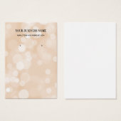 Champagne Bokeh Earring Display Card (Vorne & Hinten)