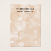 Champagne Bokeh Earring Display Card (Vorderseite)