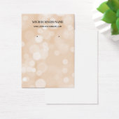 Champagne Bokeh Earring Display Card (Schreibtisch)