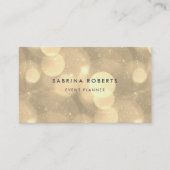 Champagne Bokeh Lights Visitenkarte (Vorderseite)