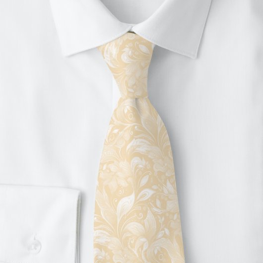 Champagne Botanical Batik Krawatte