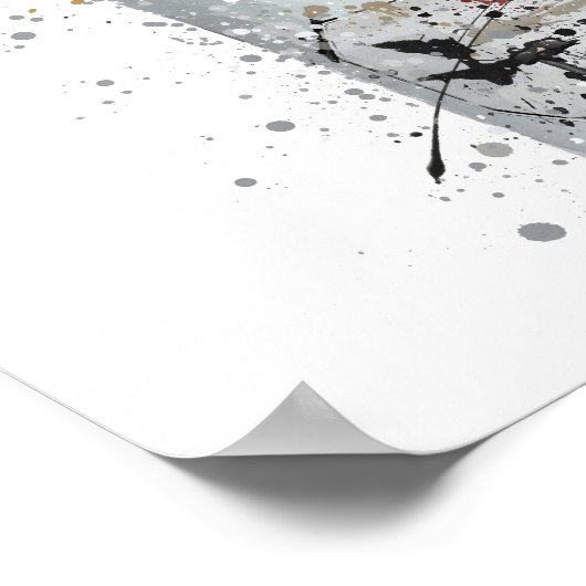 Champagne Bottle Wall Art Print 'Blanc' Poster (Ecke)