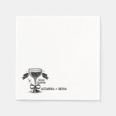 Champagne Bow Birthday Serviette (Vorderseite)