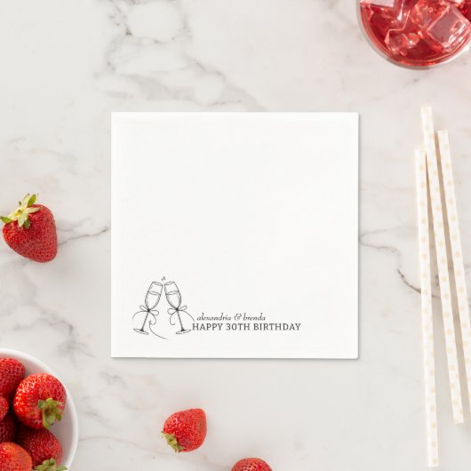 Champagne Bow Serviette (Beispiel)