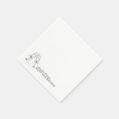 Champagne Bow Serviette (Ecke)