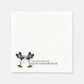 Champagne Bow Serviette (Vorderseite)