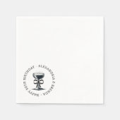 Champagne Bow Serviette (Vorderseite)