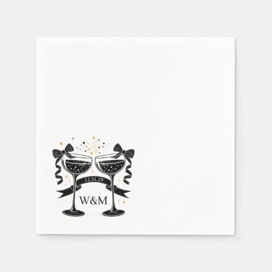 Champagne Bow Serviette (Vorderseite)