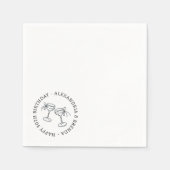 Champagne Bow Serviette (Vorderseite)