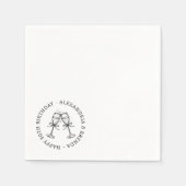 Champagne Bow Serviette (Vorderseite)