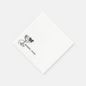 Champagne Bow Serviette (Ecke)