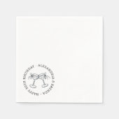 Champagne Bow Serviette (Vorderseite)