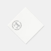Champagne Bow Serviette (Ecke)