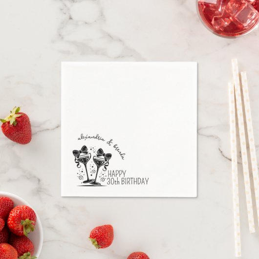 Champagne Bow Serviette (Beispiel)